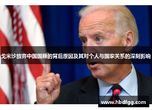 戈米沙放弃中国国籍的背后原因及其对个人与国家关系的深刻影响